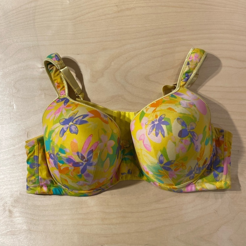Ashley Stewart Multicolor Floral Underwire Bra 44D (OX)